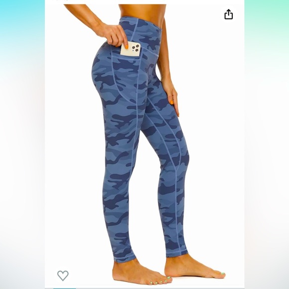 🔥3/$10🔥New Houmous leggings- XL- blue camouflage - Picture 1 of 9